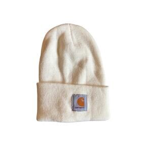 Carhartt Beanie Hat White Unisex Stocking Hat Beanie Essential Made in USA